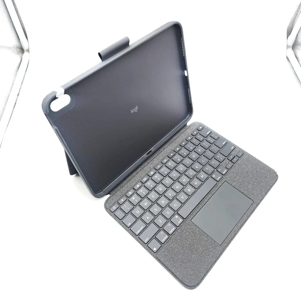 Logitech Combo Touch iPad 10th Gen Keyboard Case Backlit Trackpad Oxford Gray
